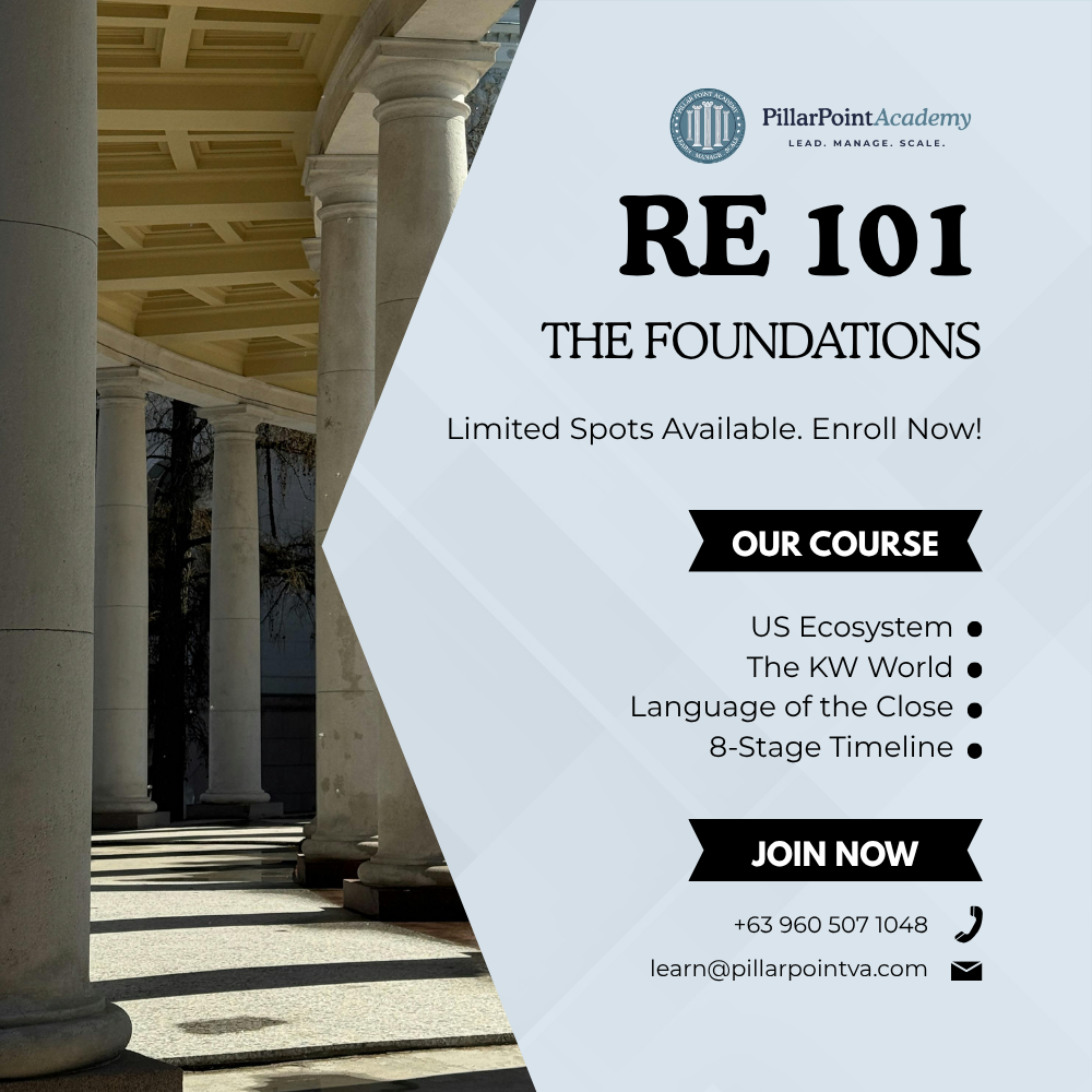 Real Estate 101: The Foundations of the US Real Estate Ecosystem for Virtual Assistants | September 12, 10AM Session